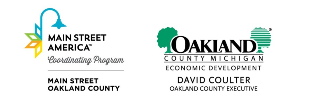 Main Street America logo and Oakland County Executive logo